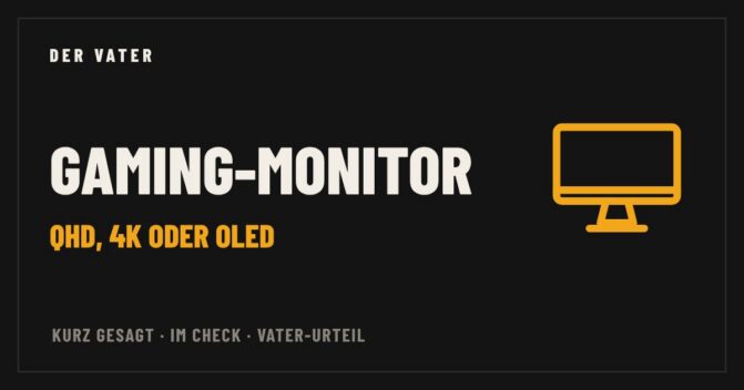 Illustration: Schriftzug Gaming-Monitor: QHD, 4K oder OLED